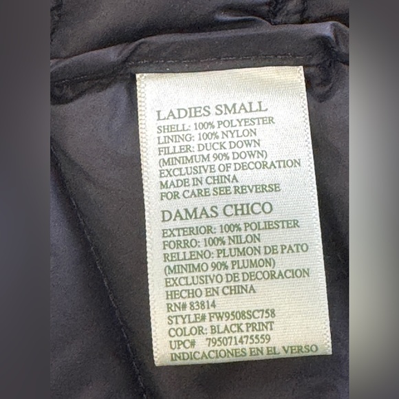 Tangerine Duck Down Puffer Multicolor Women’s Vest Size Small - Picture 8 of 9